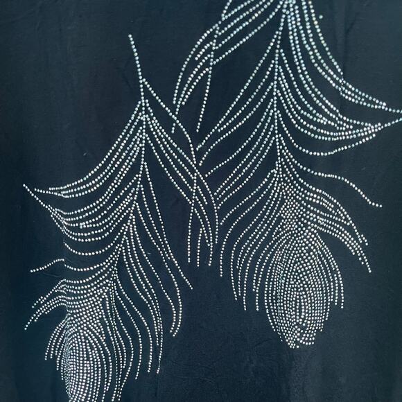 NWT Black Sleeveless Dress with Rhinestones, One Size - Picture 3 of 5